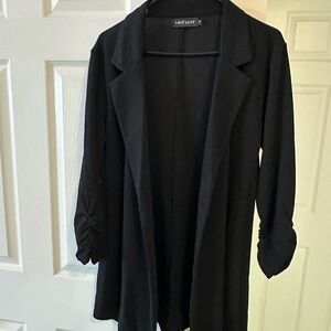 Women's Elegant Black Blazer with arm ruching. Light weight